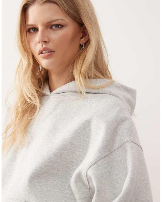 Weekday Oversized Hoodie Van Zware Jersey in het Gray