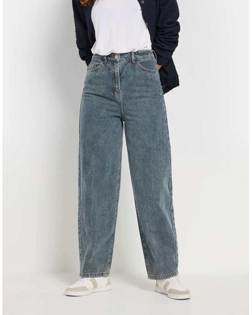 Long Tall Sally Blue Barrel Leg Jeans