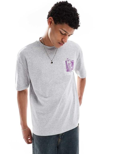 Hollister Purple Boxy Cooling T-Shirt With Sports Motif for men