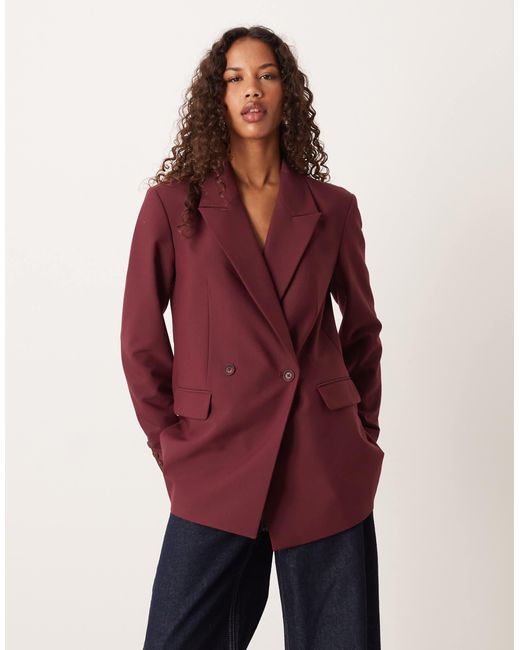 ASOS Red Double Breasted Blazer