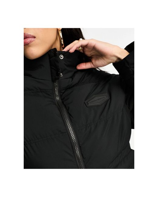 The Couture Club Black Oversized Pleated Puffer Jacket