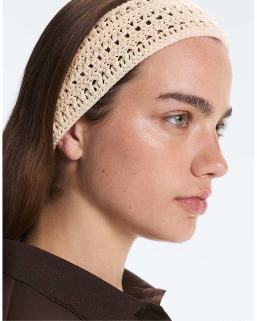 Oysho Brown Crochet Sports Head Band