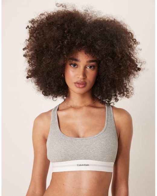 Calvin Klein Brown Modal Rib Bralette