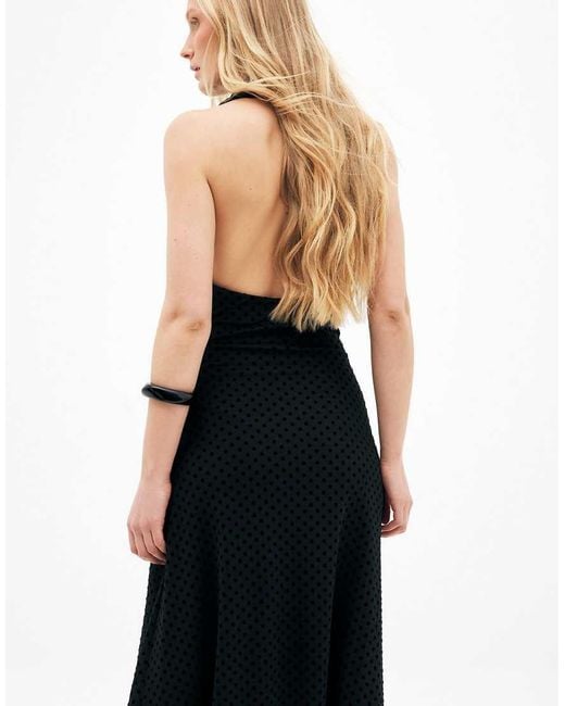 NA-KD Black Halterneck Maxi Dress