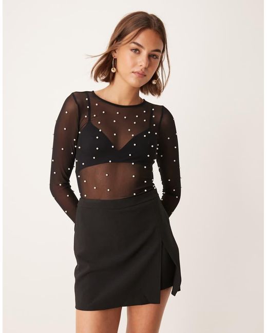 Pimkie Black Side Split Skort