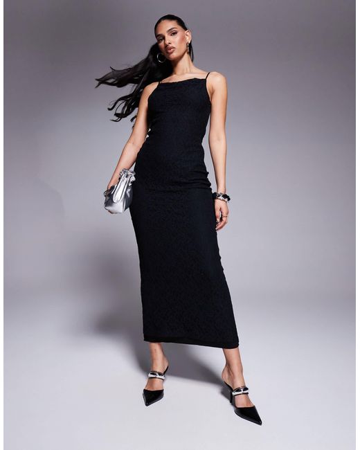 ASOS Black – camisole-maxikleid