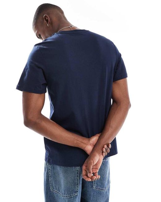 Timberland Blue Small Script Logo T-shirt for men