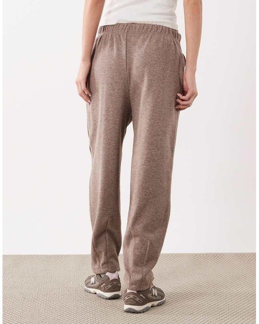 Threadbare Natural Knit Barrel Leg Trackies