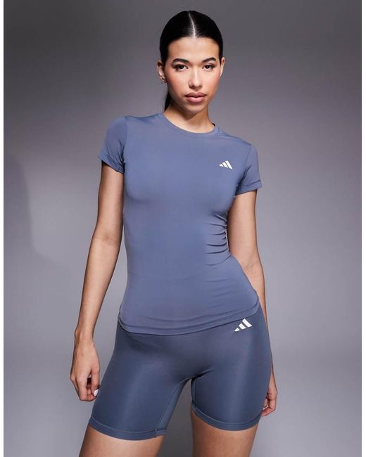 Adidas Originals Blue Adidas Training Power Essentials Baby Tee