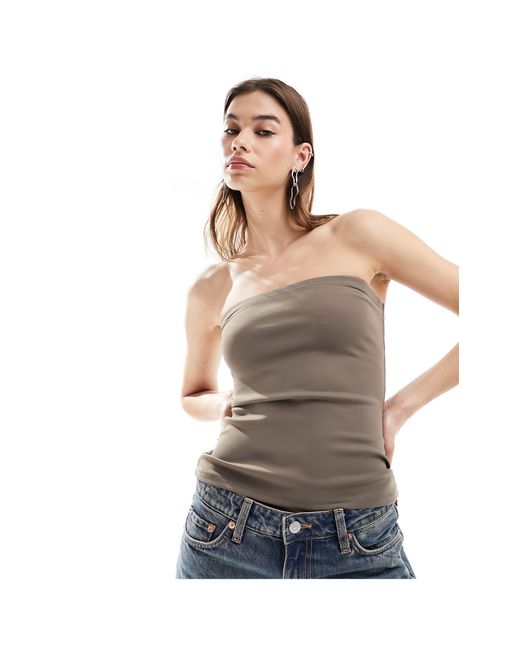 Weekday Brown Act Scuba Bandeau Tube Top