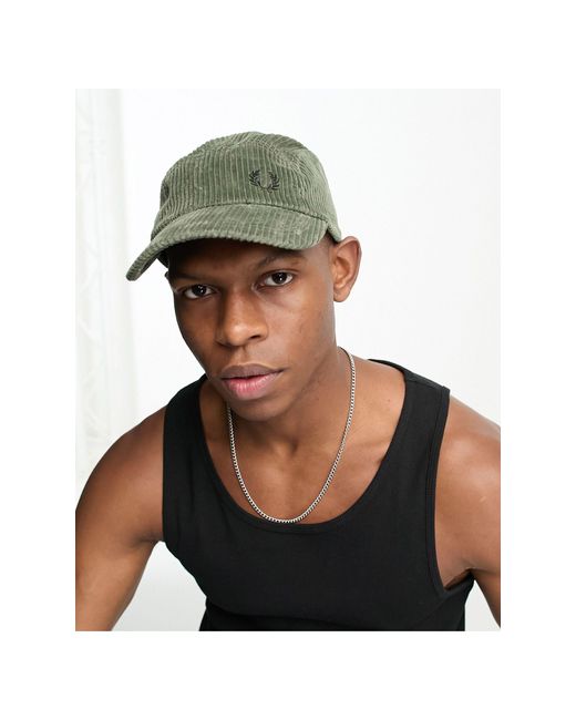 Fred Perry Cord Cap in Black for Men | Lyst Canada