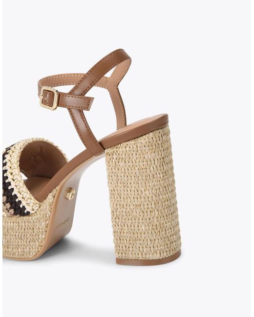 Carvela Kurt Geiger Black Nola Platform Heel Heeled Sandals