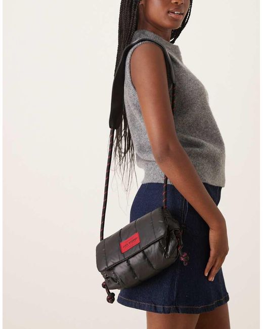 JJXX Black Adjustable Quilted Crossbody Bag
