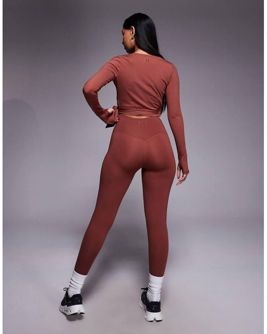 4505 Orange High Waist Cropped Yoga legging