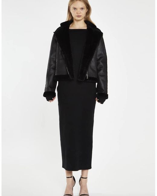 Glamorous Black Fur-Trim -Jacket