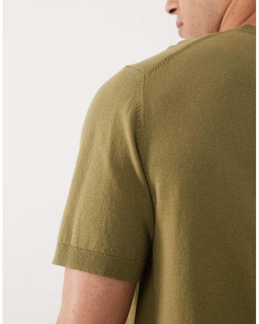 ASOS Green Essential Relaxed Fine-knit Crew-neck T-shirt for men