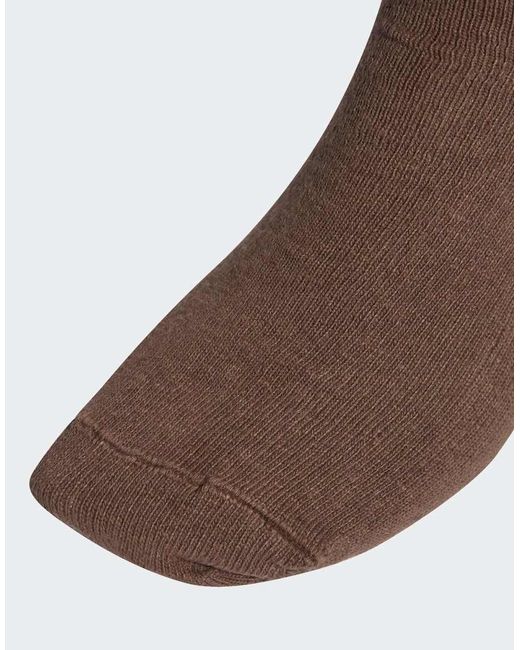 Adidas Originals Brown Ribbed Crew Socks 2 Pairs