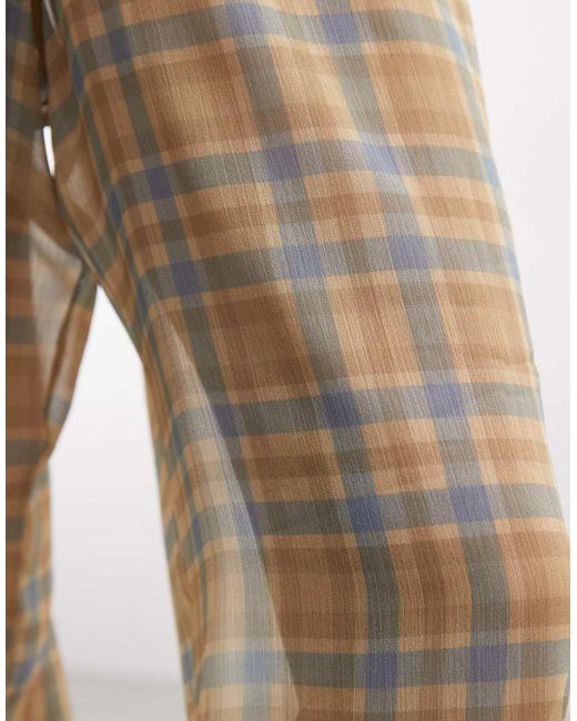 Reclaimed Vintage Natural Sheer Wide Leg Trouser