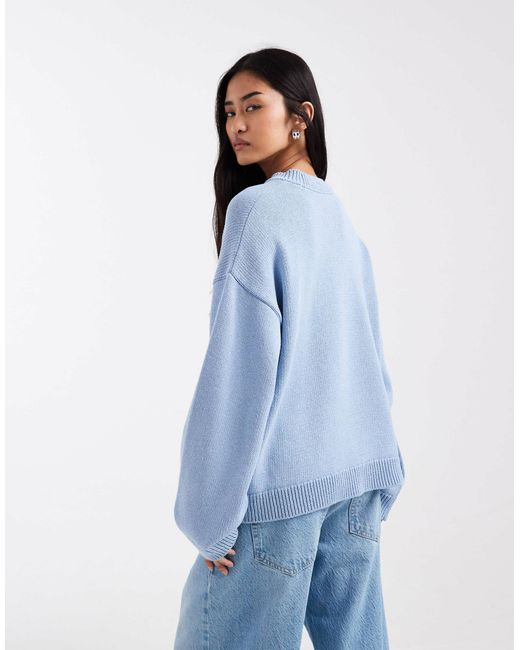 Pull en maille ASOS en coloris Blue