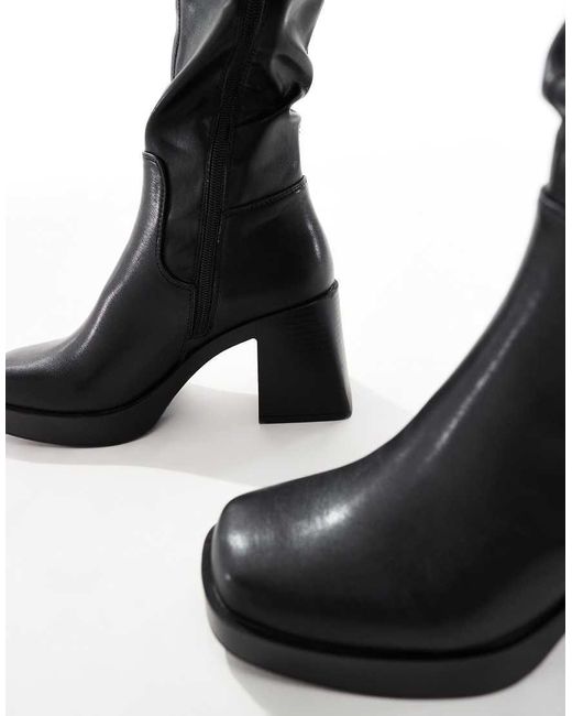 Schuh Blue Doja Chunky Knee Boots