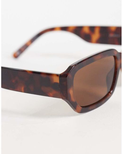 Gina Tricot Brown Rectangular Sunglasses