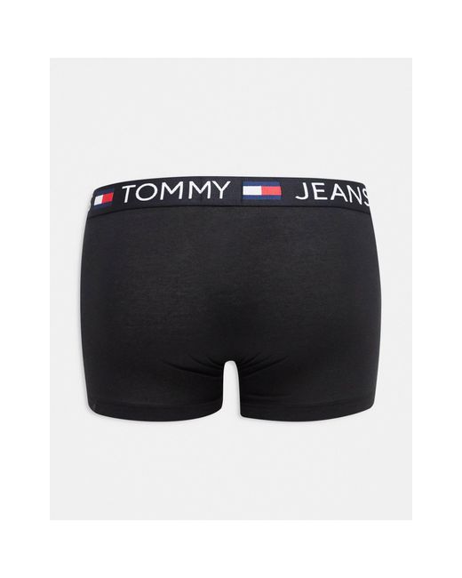 Tommy Hilfiger Black Tommy Jeans Cotton Essentials 3 Pack Trunks for men