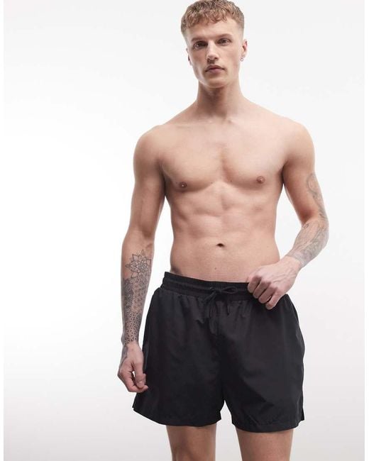 Collusion Blue Mid Length Swim Shorts for men