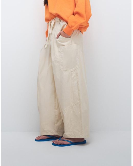 ASOS Orange Pull On Barrel Trousers