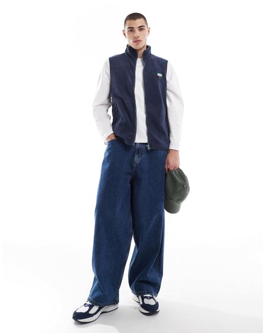 Superdry – active – fleece-weste in Blue für Herren