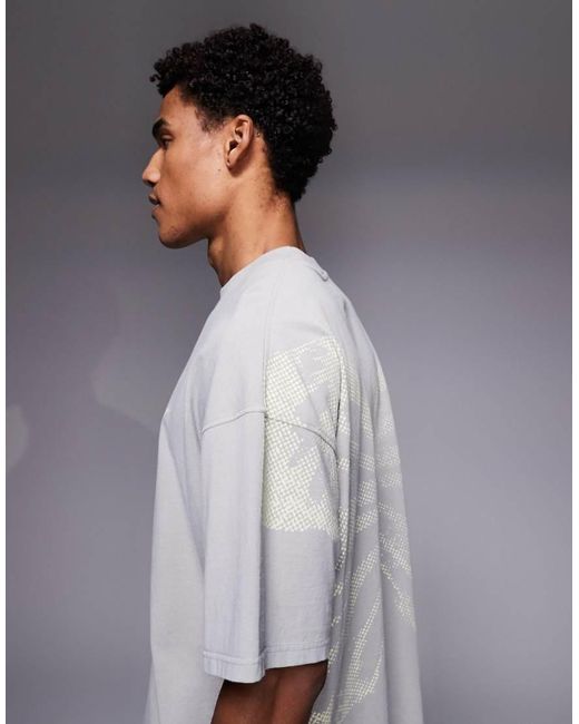 Good For Nothing Gray Oversized T-shirt for men