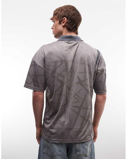 Umbro Gray Boxy Oversized Football Shirt for men