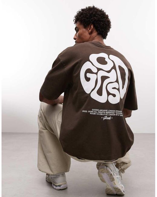 ASOS Gray Oversized T-shirt With With Bubble Text for men