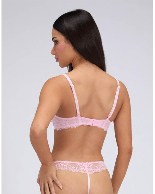 Boux Avenue Pink Sabrina Print Push Up Bra Underwired Plunge Padded Lingerie