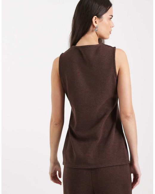 New Look Brown Knitted Waistcoat