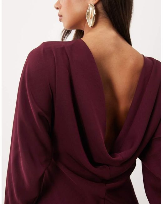 ASOS Red Batwing Maxi Dress With Cowl Back