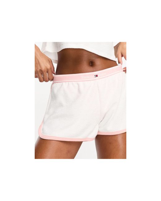 Tommy Hilfiger White Tommy jeans – lounge-shorts aus frottee