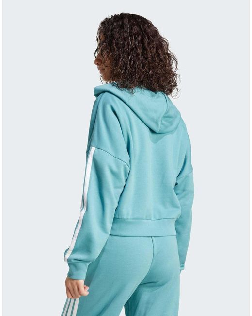 Adidas Originals Blue – essentials – kapuzenpullover aus french terry