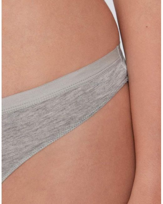 Tezenis Gray Cotton G-String