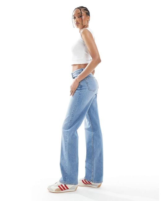 ASOS Blue Asos Design Tall Comfort Stretch Straight Leg Jeans