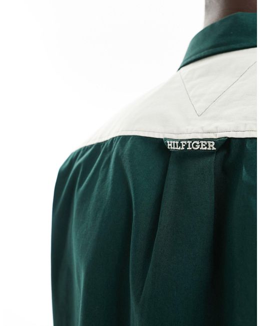 Tommy Hilfiger – blocking solid – hemd mit farblockdesign in Blue für Herren