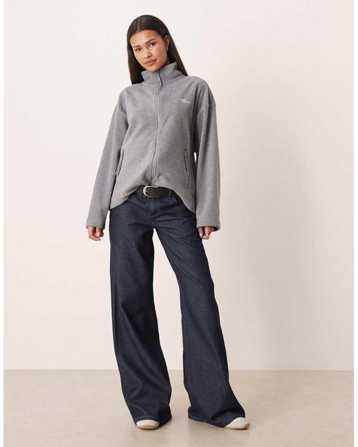 JJXX Gray Fleece Zip Jacket