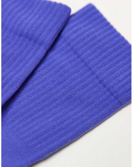 4505 Blue Icon Running Socks 3 Pack With Arch Support And Anti Bacterial Finish for men