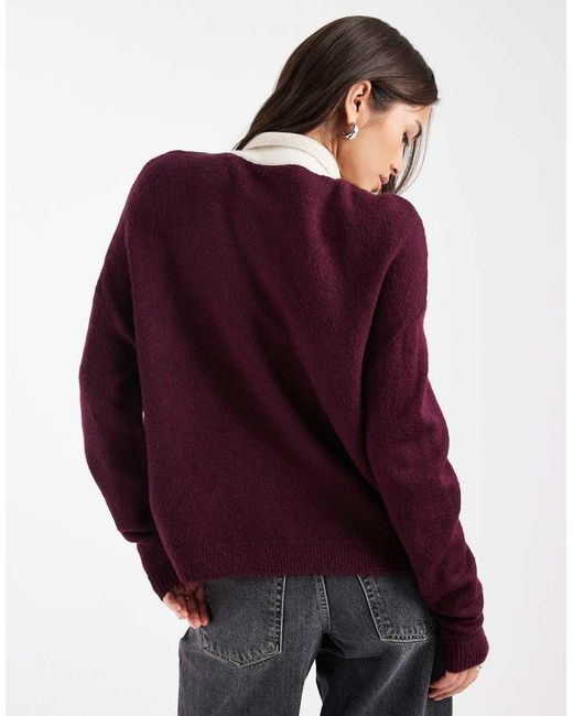 ASOS Red Knitted Rugby Top
