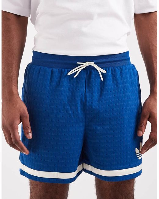Adidas Originals White Warp Knit Shorts for men