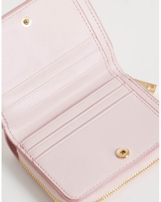 Mango Pink Croc Effect Small Wallet