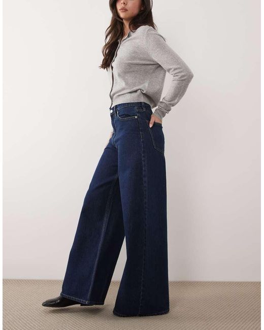 Mango Blue Iris 100% Cotton baggy Jean