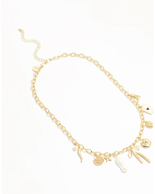 Collana Placcata Con Charm A Forma Di Stella E Fiocco di Lovisa in Natural