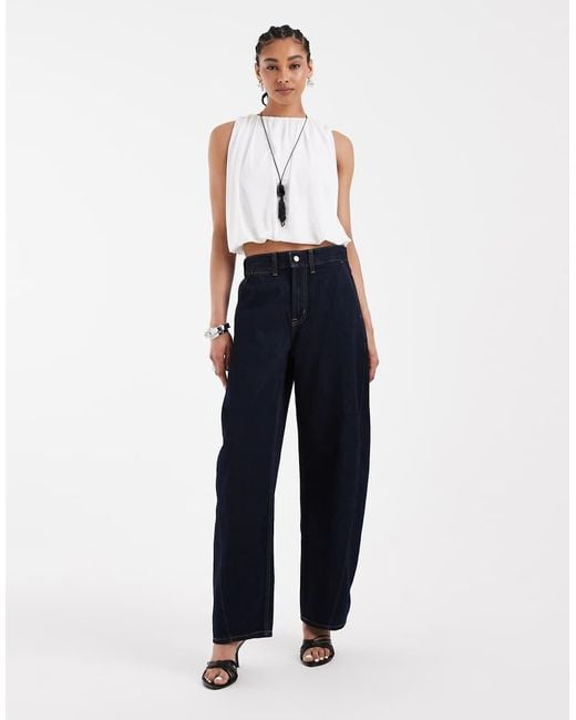 ASOS White Mesh Gathered Bubble Hem Top