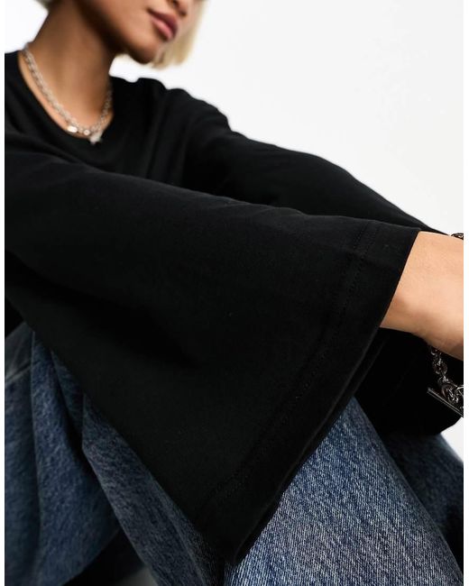 ONLY Black Oversized Long Sleeve T-Shirt