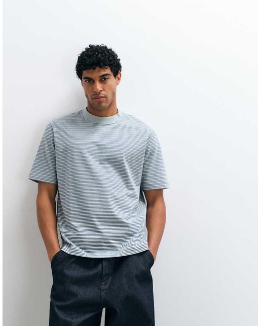 Abercrombie & Fitch Blue Premium Heavyweight T-shirt for men
